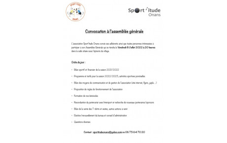 Assemblée générale 2022